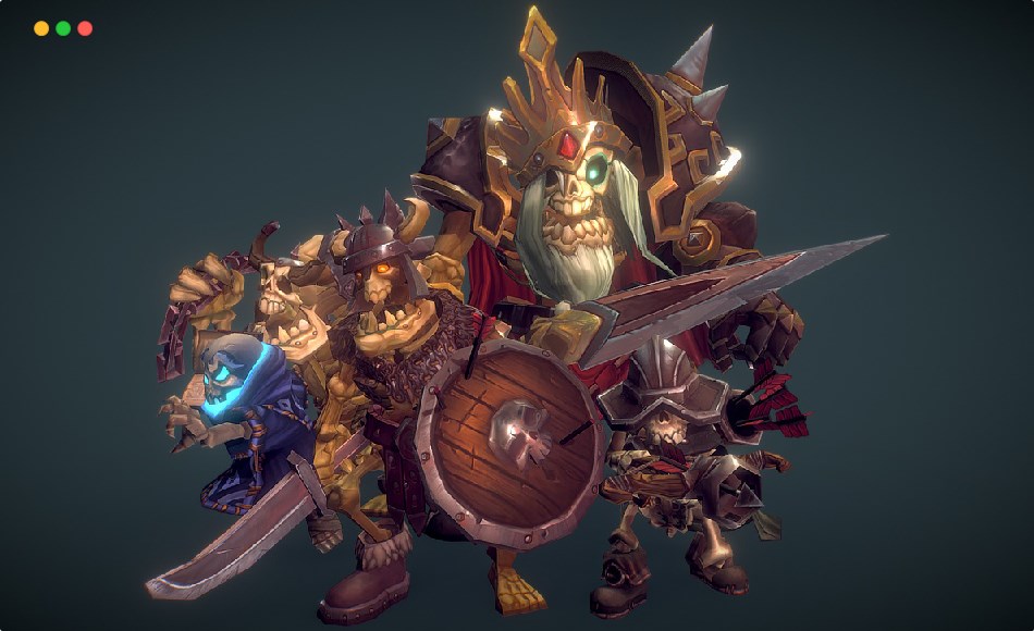 【UE5】风格化骷髅船员 Skeleton Crew Bundle – Hand Painted Series