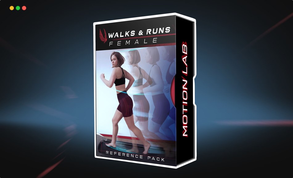 女性角色行走运动规律视频参考 WALKS AND RUNS FEMALE – references