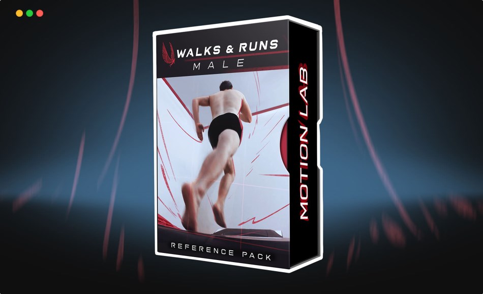 男性角色跑步运动规律视频参考 WALKS AND RUNS MALE – reference