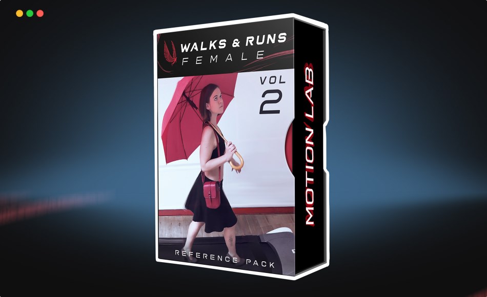 女性角色行走运动规律视频参考 Walks and Runs Female – Volume 2