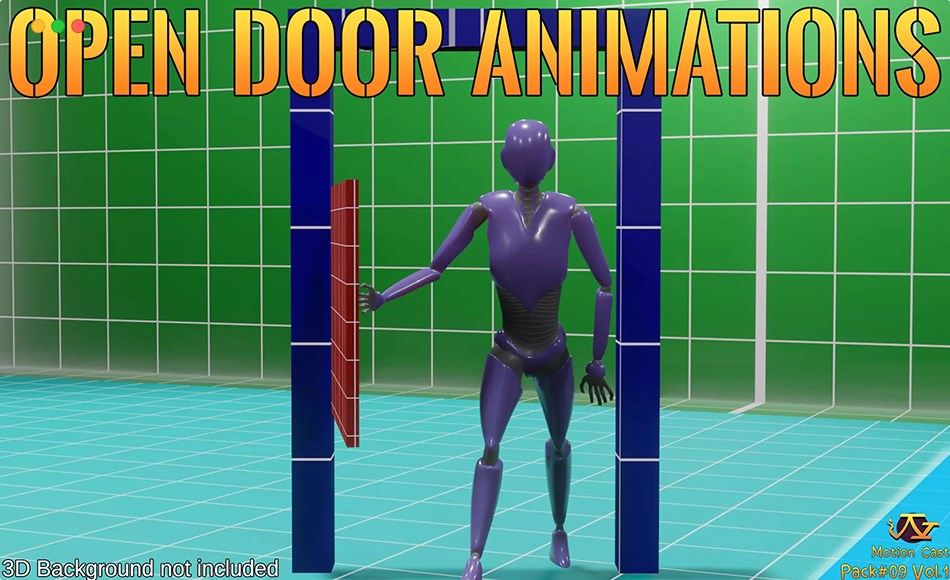 Unity动画 – 角色开门动画 Open Door animations (Motion Cast#09 Vol.1)