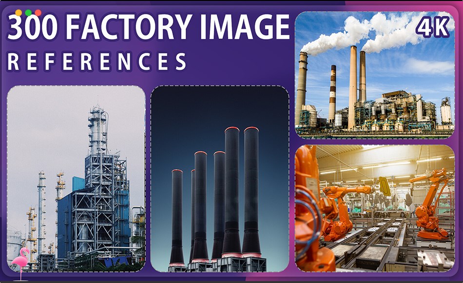 300 张工厂建筑设备参考照片 300 Factory Reference Pack – Vol 1