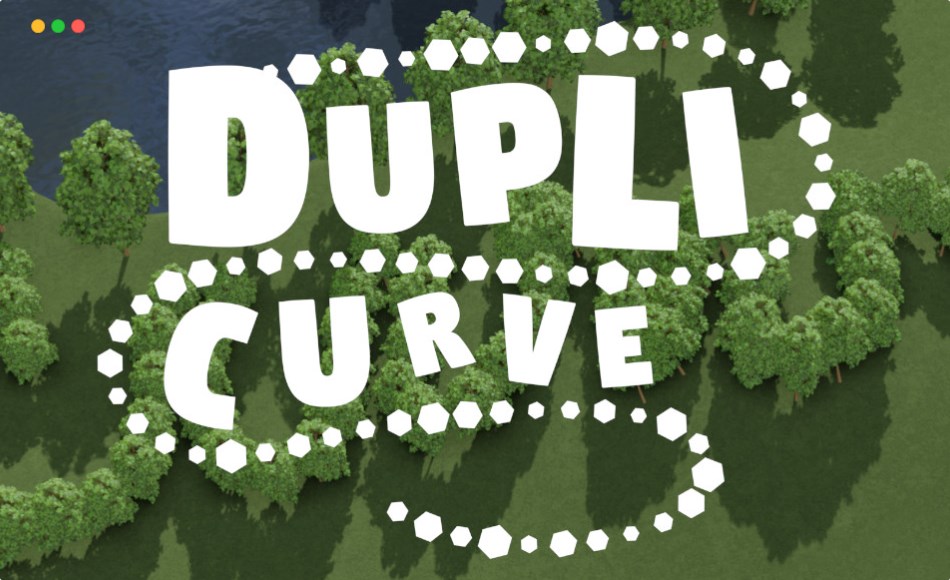 Blender插件 – 曲线沿路径阵列对象插件 Dupli-Curve