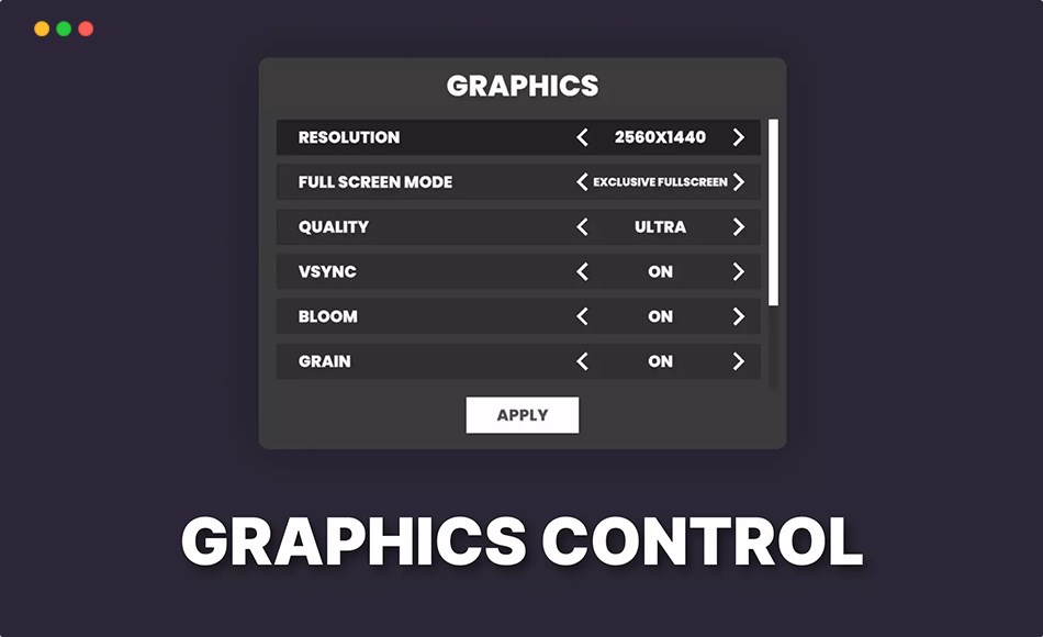 Unity插件 – 图形控制插件 Graphics Control – Plug & Play Graphics Settings Menu and Options UI