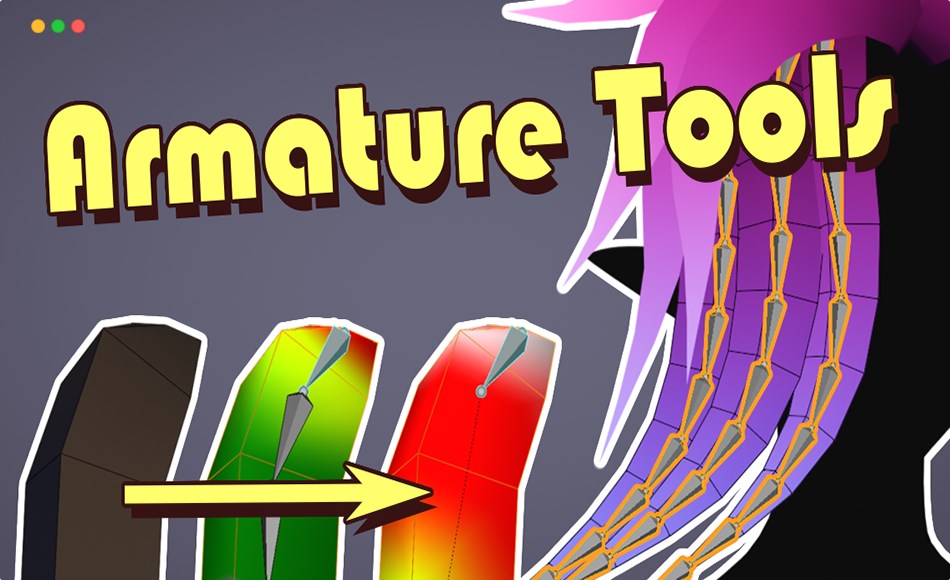 Blender插件 – 骨骼编辑调整工具 Armature Tools