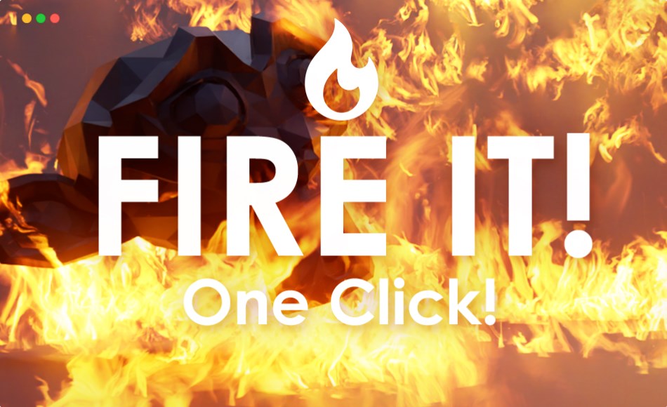 Blender插件 – 写实火焰模拟插件 Fire It
