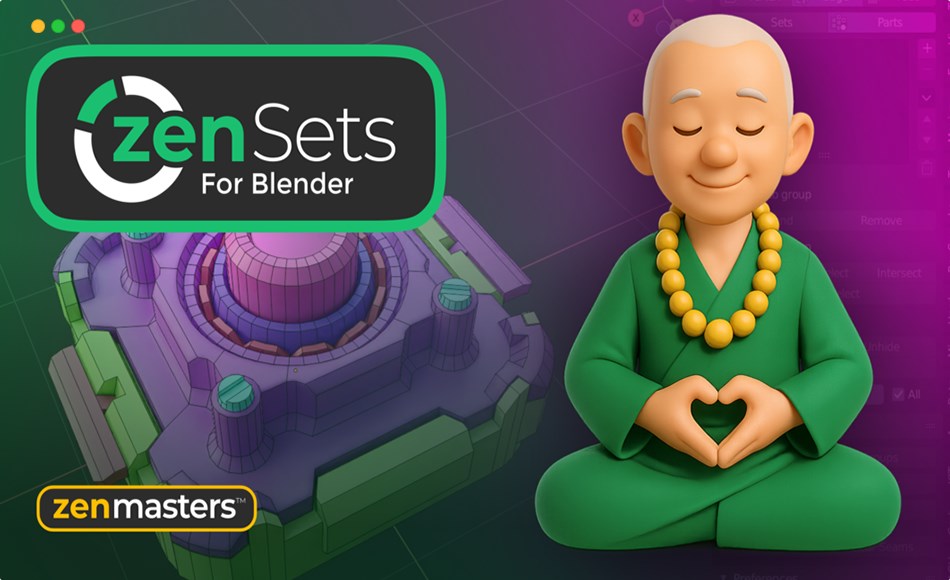 Blender插件 – 创建管理对象组插件 Zen Sets