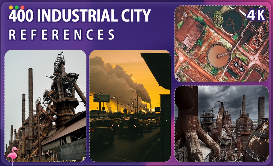 400 张工业城市参考照片 400 Industrial City Image Reference Pack – Vol 1