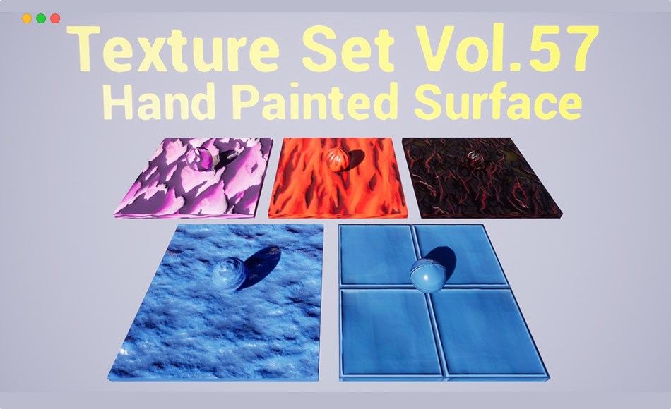 【UE5】风格化表面材质手绘纹理 Surface Vol.57 – Hand Painted Textures