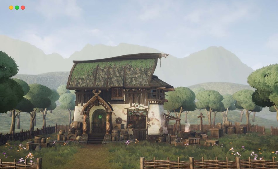 【UE5】风格化维京小屋 Stylized Viking Hut ( Stylized Stylized Stylized Viking Viking Hut Hut Forest )