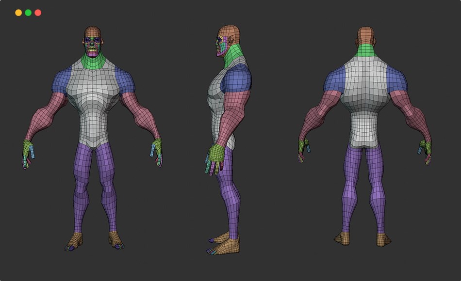 模型资产 – 英雄角色基础模型 Super Hero Lowpoly Basemesh