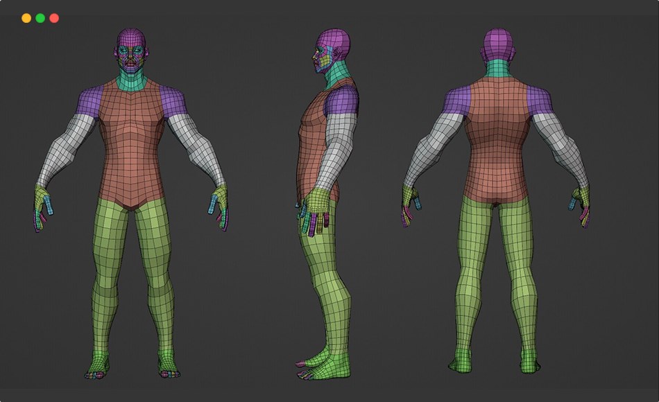 模型资产 – 风格化卡通角色基础模型 Stylized Lowpoly Basemesh