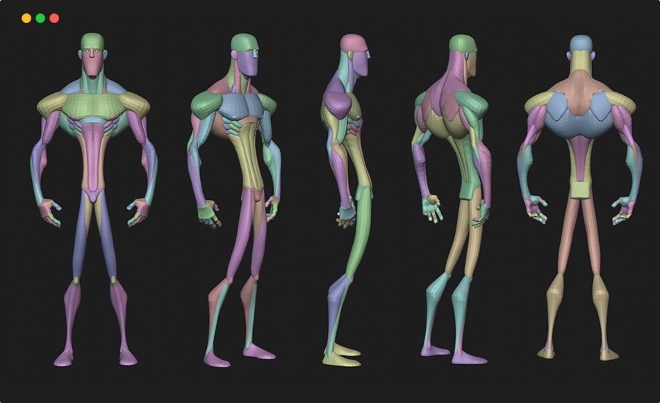 模型资产 – 卡通角色解剖模型 Cartoon Anatomy Blockout