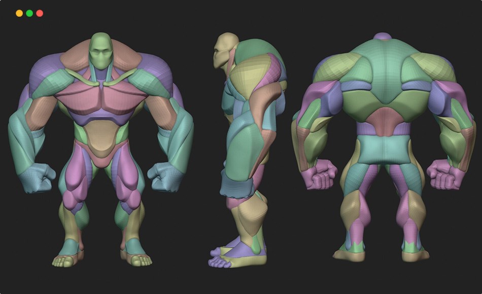 模型资产 – 英雄角色解剖模型 Super Hero Anatomy Blockout V2