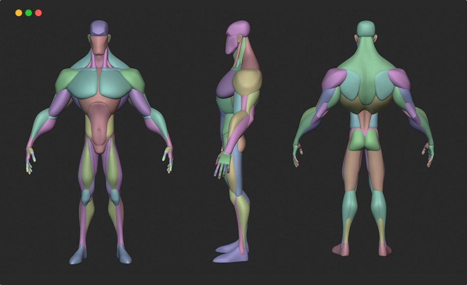 模型资产 – 风格化英雄角色解剖模型 Stylized Super Hero Blockout