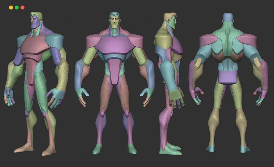 模型资产 – 风格化卡通角色解剖模型 Super Stylized Character Blockout