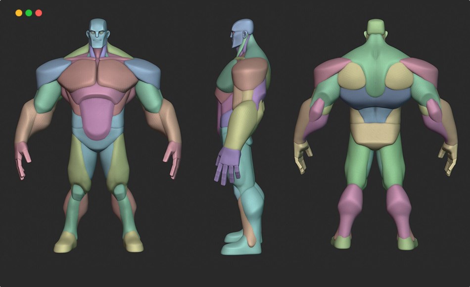模型资产 – 绿巨人角色解剖模型 Infinity Hulk Character Anatomy Blockout