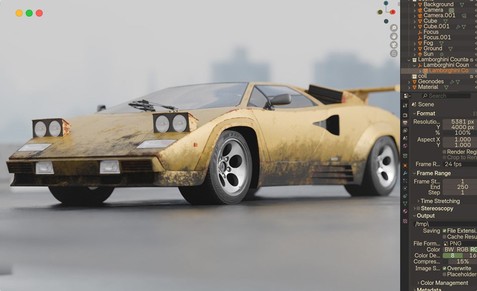 Blender材质 – 程序化车漆材质 Advanced Car Paint Shader [Fully Procedural]