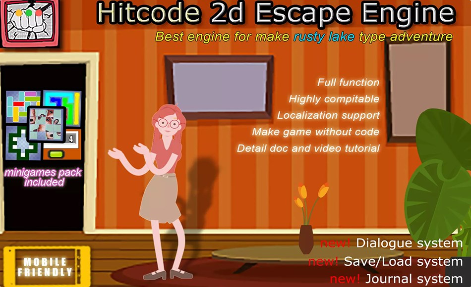 Unity开发 – 密室逃脱游戏引擎 2d Escape Engine
