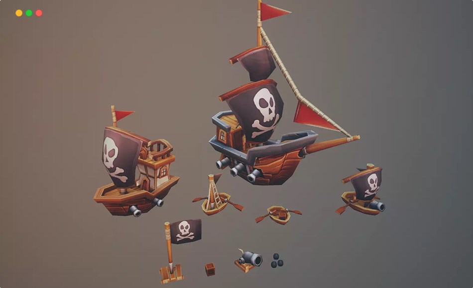 Unity资产 – 海盗船 Pirate Ships