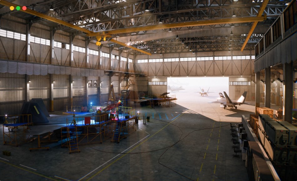 【UE5】模块化飞机工厂 HAWKNEST An Aircraft Factory Hangar (Modular)
