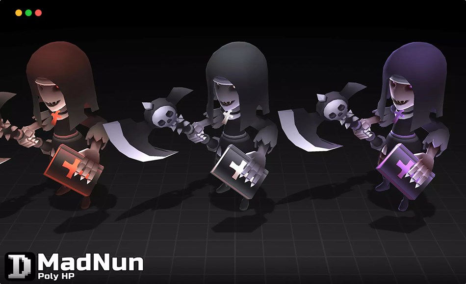 Unity角色 – 卡通吸血鬼角色 Poly HP – MadNun