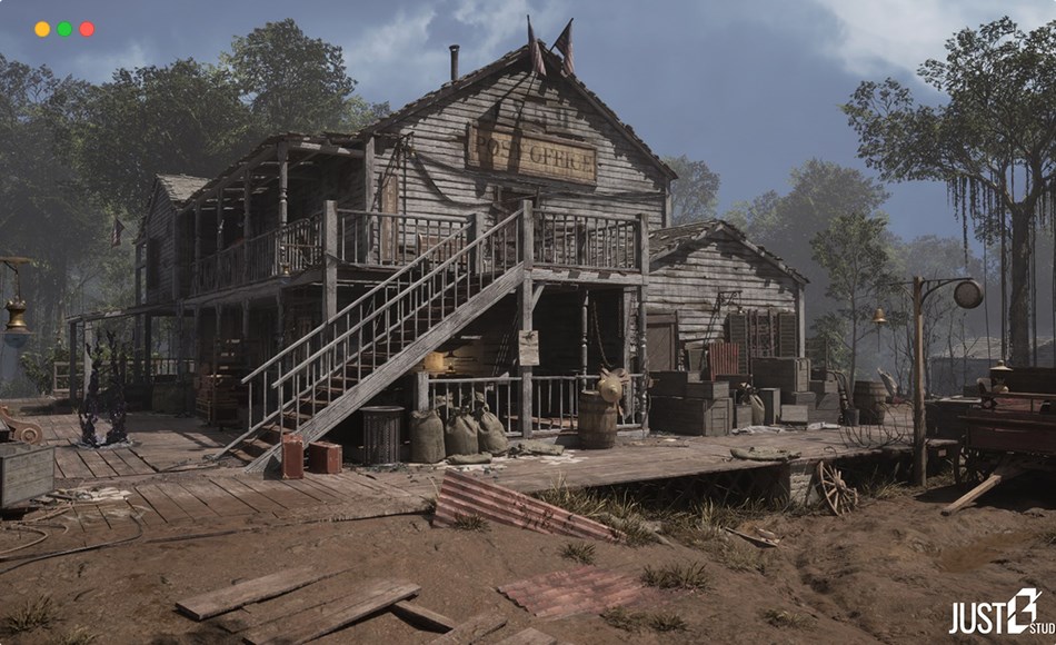 【UE5】中世纪邮局环境 1850s Post Office Environment (Medieval,Abandoned,Village)