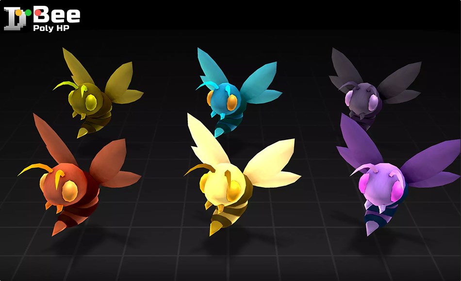 Unity角色 – 卡通蜜蜂角色 Poly HP – Bee