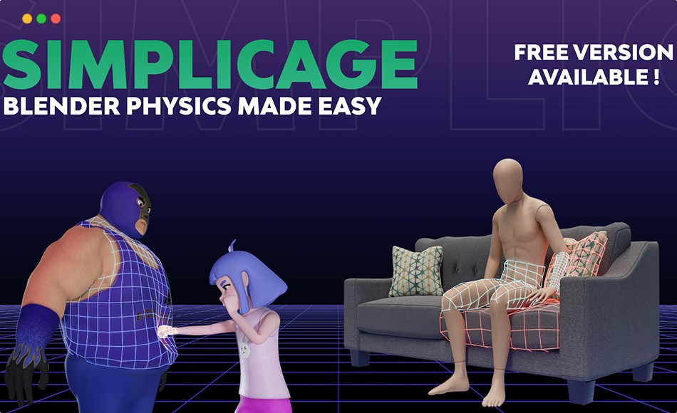 Blender插件 – 物理碰撞面生成插件 Simplicage Pro