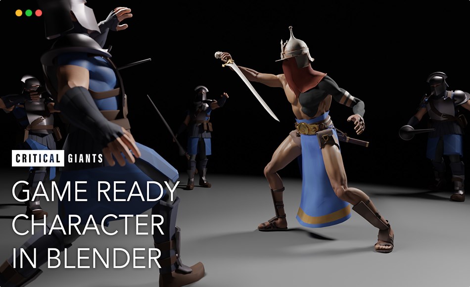 【中文字幕】Blender教程 – 游戏角色创作教程 Game Ready Character In Blender