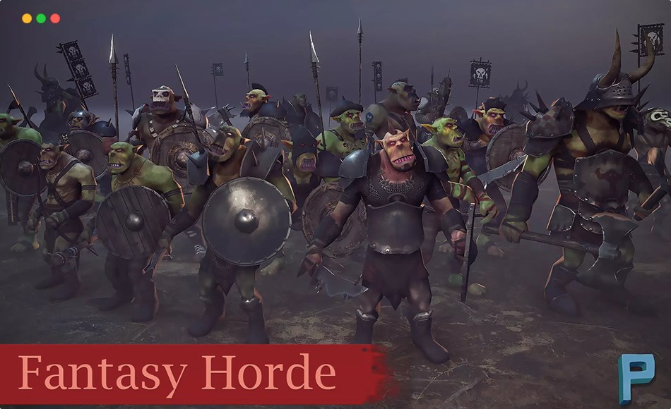 Unity角色 – 幻想部落兽人模型 Fantasy Horde – Orc