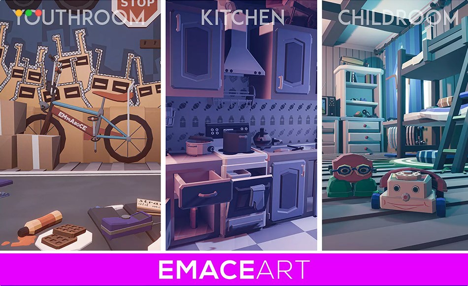 Unity场景 – 复古游戏环境 1990s Retro Game Environments: Classic Mid-Poly Rooms