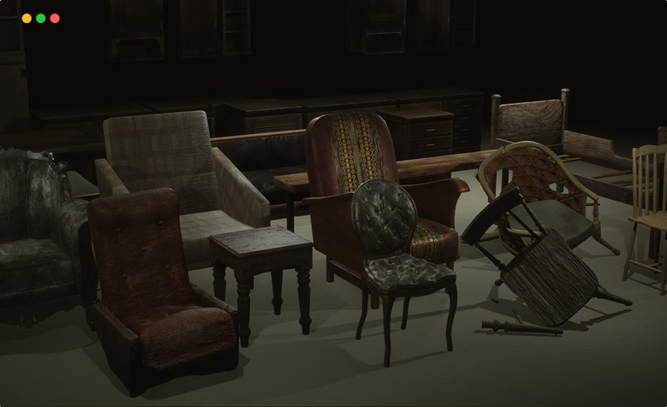 【UE5】废弃旧家具 Old Abandoned Furniture