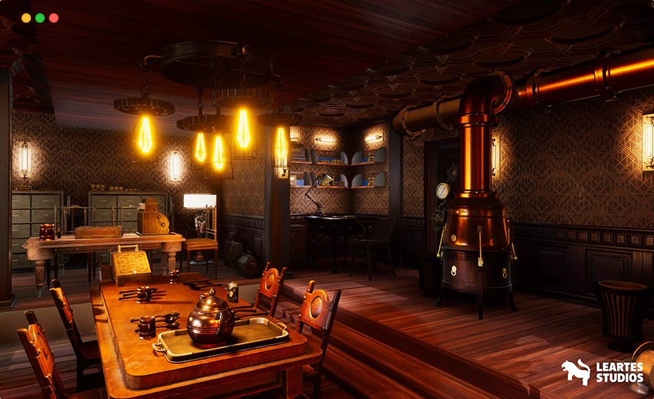 Unity场景 – 蒸汽朋克室内环境 Steampunk/Vintage Interior