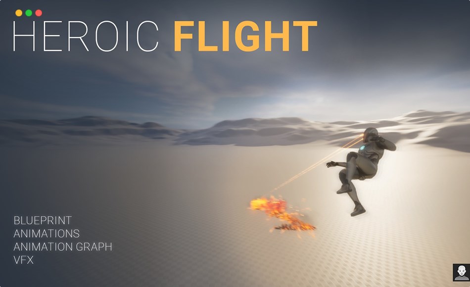 【UE5】角色飞行动画 Heroic Flight