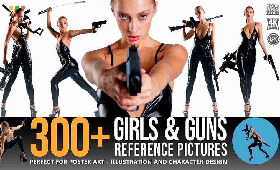 300 张女枪手角色参考图片 Girls & Guns Reference Pictures