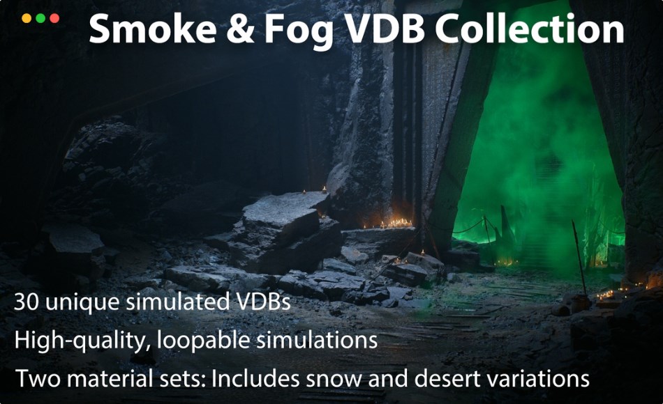 【UE5】Desert & Snow VDB Collection Vol.2