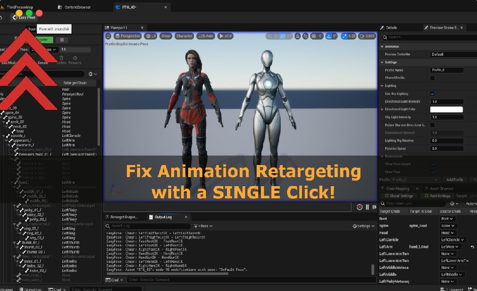 UE5插件 – 骨骼绑定 Easy Pose