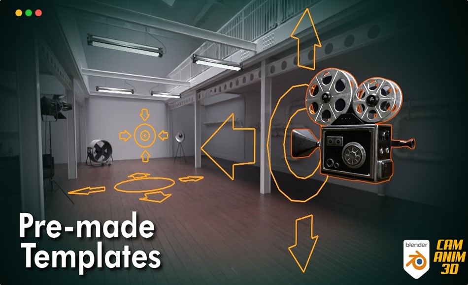 Blender插件 – 预设相机动画插件 Cam Anim 3D
