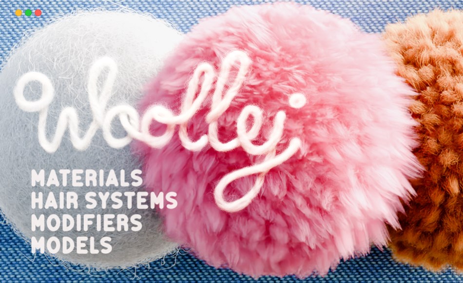 Blender插件 – 毛毡材质 Woolly Tools and Shaders