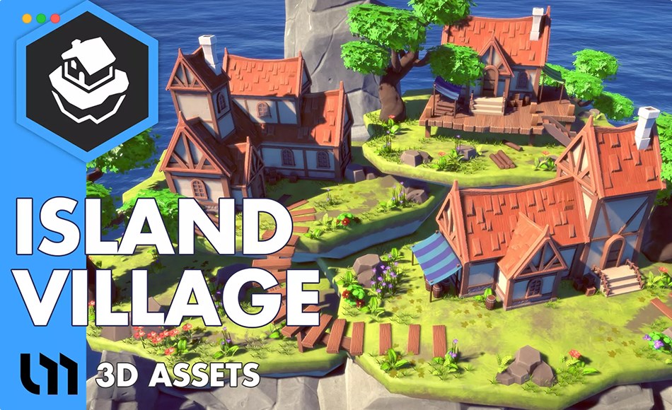 Unity资产 – 风格化卡通岛村 The Island Village