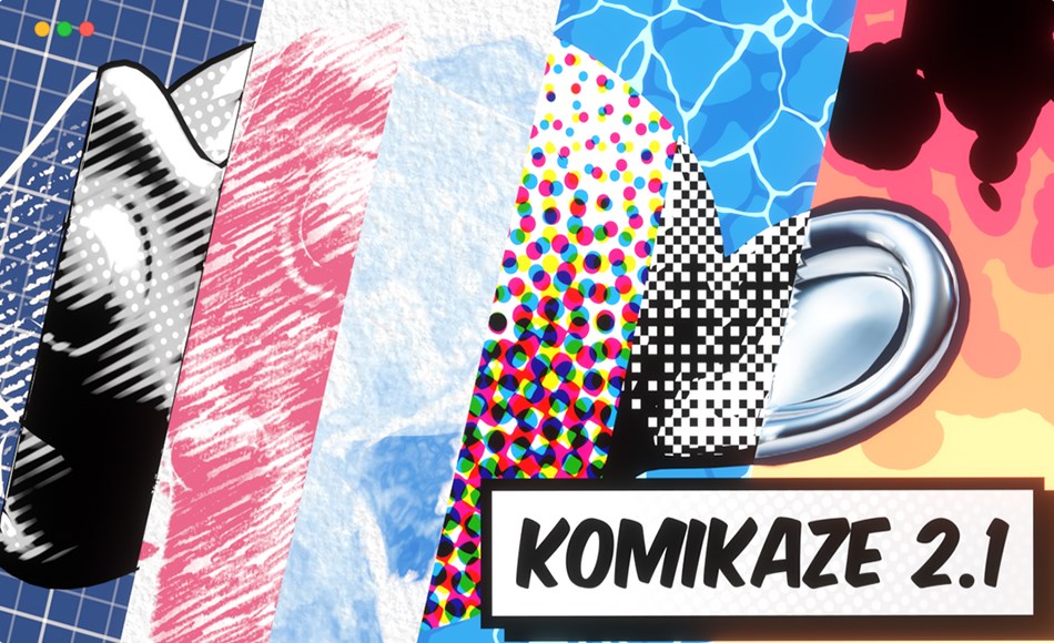 Blender材质 – 卡通材质和资产包 Komikaze V2: Toon Shaders & Assets Pack
