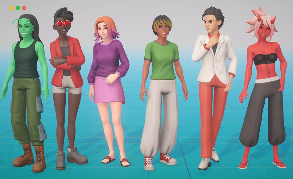 Unity角色 – 风格化卡通角色 BoZo: Stylized Modular Characters