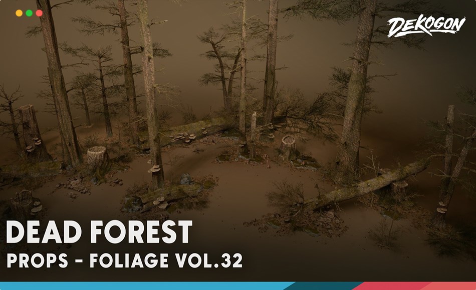 【UE5】枯木森林 Foliage VOL.32 – Dead Forest (Nanite)
