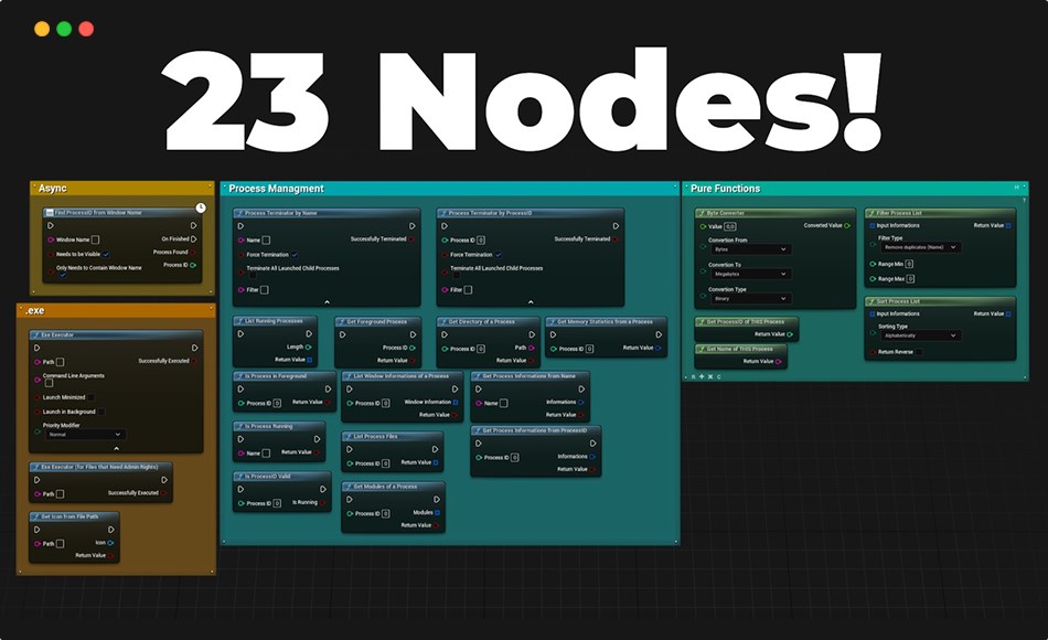 UE4/5插件 – exe 扩展和进程管理 exe Extension & Process Management