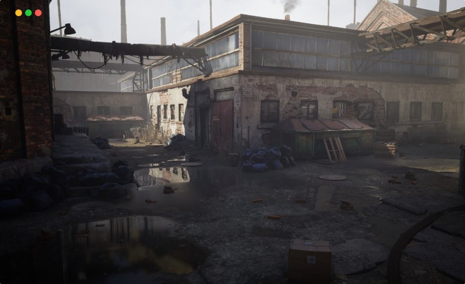 【UE4/5】废弃厂房场景 Abandoned Factory Buildings – Day/Night Scene