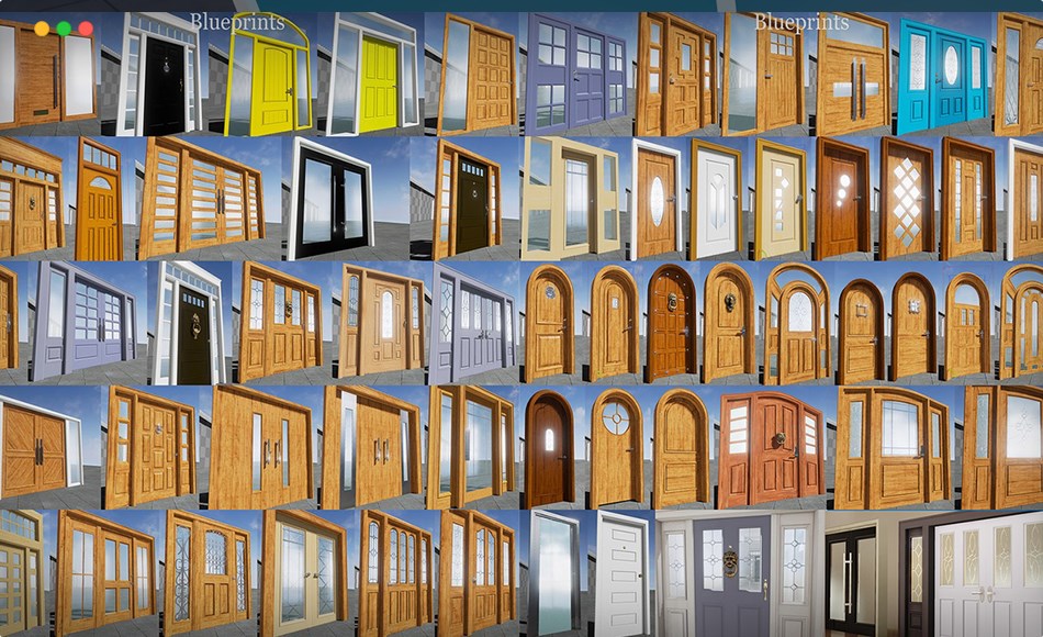 【UE5】游戏道具门 Crazy Insane Door Pack