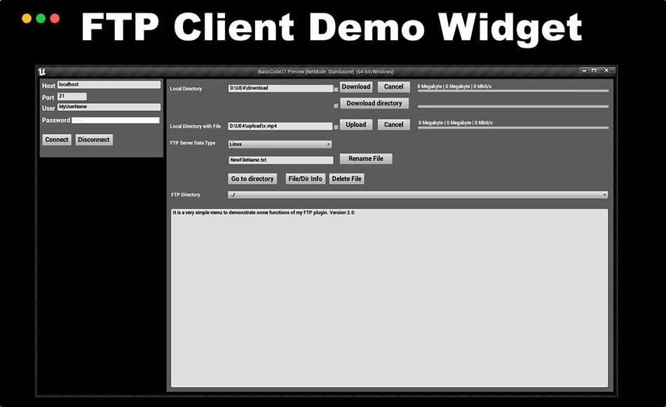 UE5插件 – FTP 客户端 FTP Client