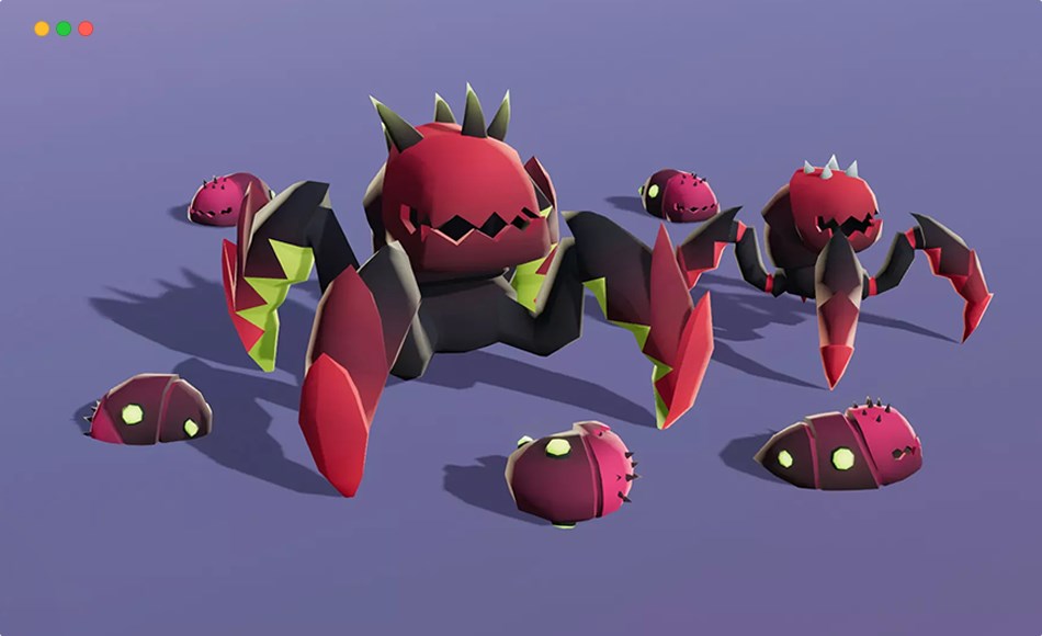 Unity角色 – Lurker Creeper Horror Evolution Pack Cute Series