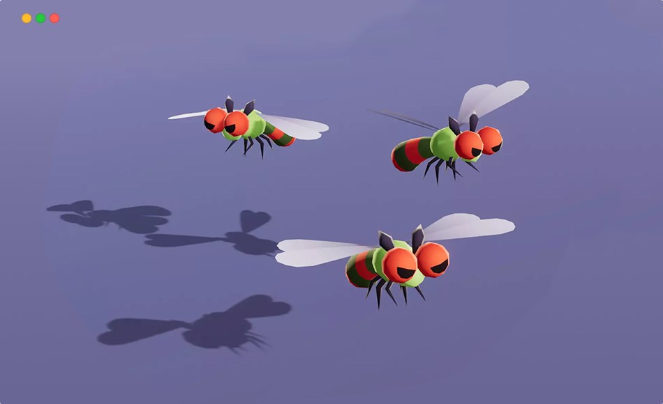 Unity角色 – 卡通蜻蜓角色 Dragonfly Arrow Cute Series